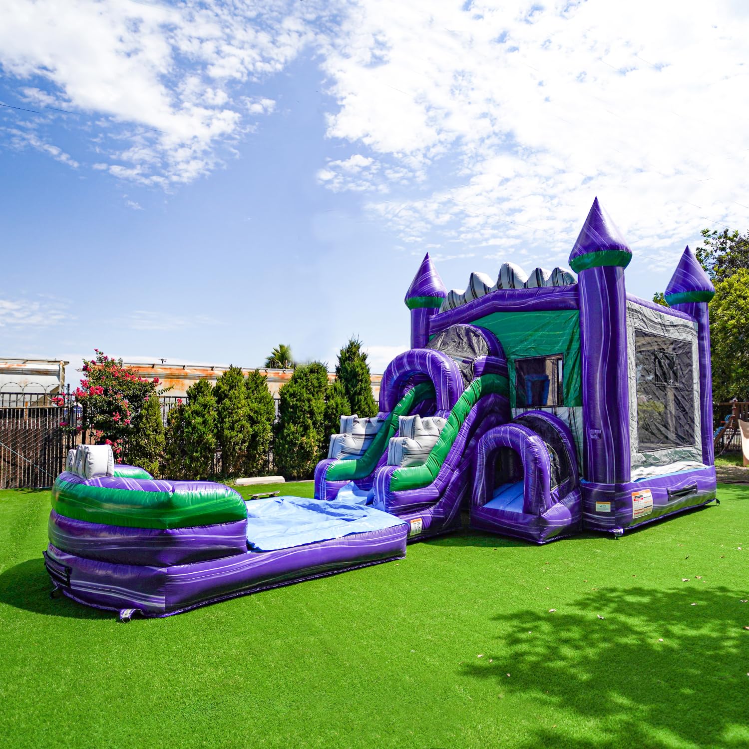 JumpOrange Commercial Grade Game Dark Night Front Loader Combo - Limited Edition - 31' L x 13' W x 15' H