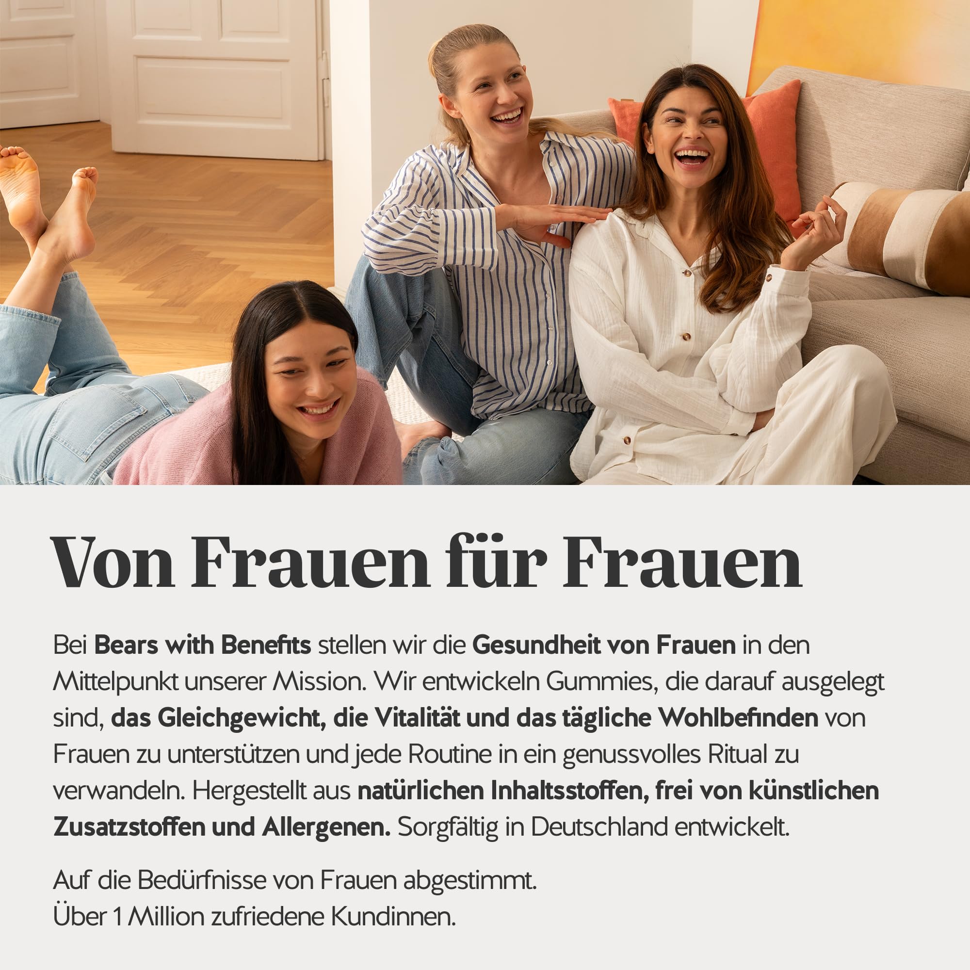 Forever Young Skin – Vitamin Collagen & Hyaluronic Acid – Anti-Aging Gummies – mit Vitamin C, E und Coenzym Q10 – 90 Stück (3 Monate) – zuckerfrei – Bears with Benefits