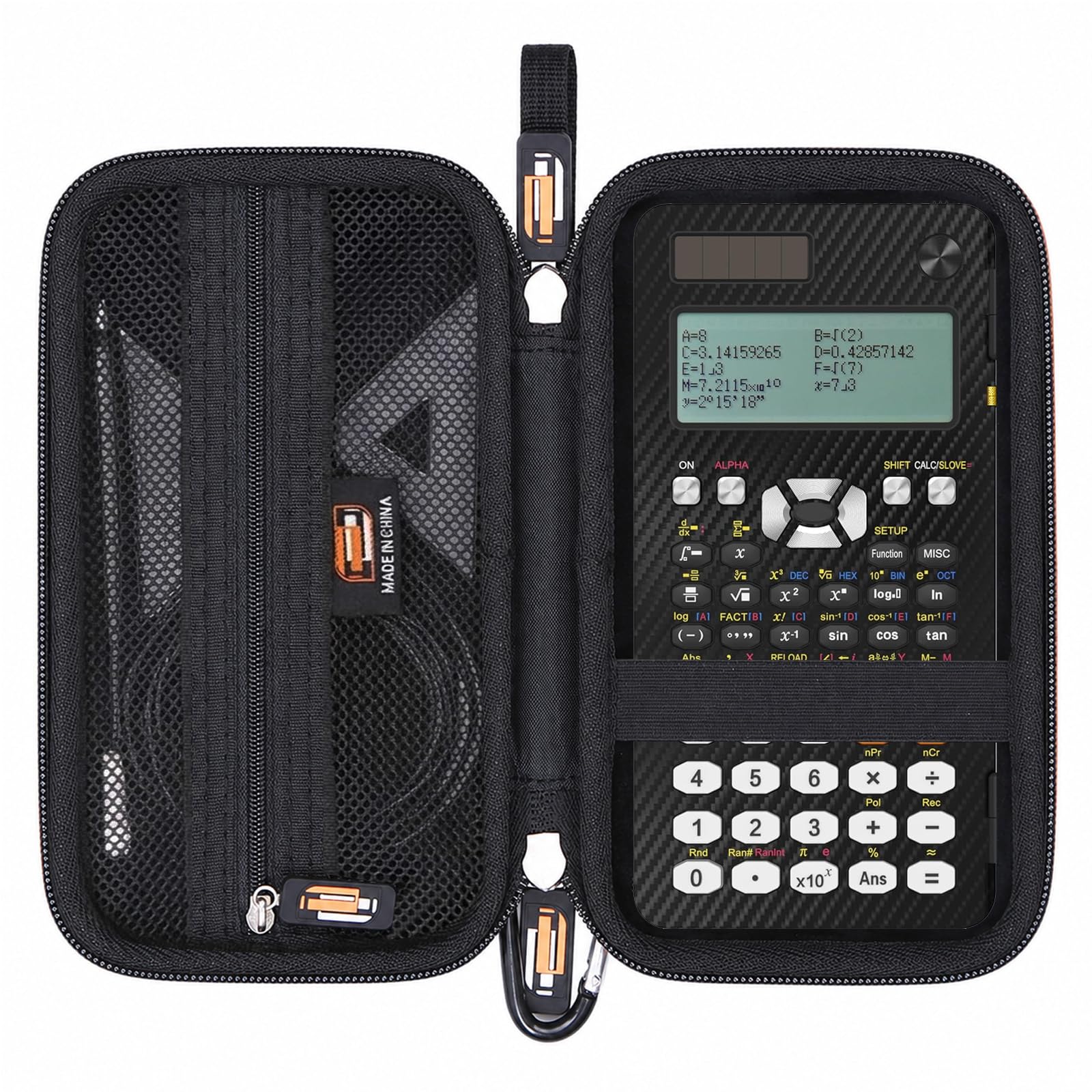 Hard EVA Carry Case Compatible with iPepul Scientific Calculators, Shockproof Portable Calculators Storage Box for Students (Case Only)-image-26