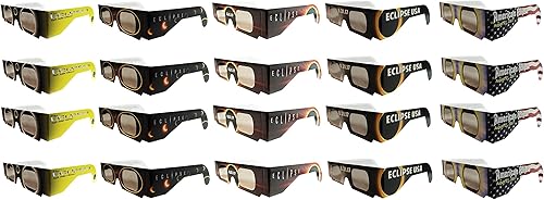 Gafas para eclipse certificado CE seguros para eclipse solarGafas 20 unidades variadas - Protección de los ojos