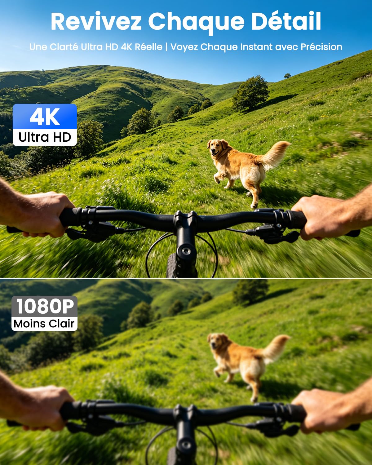 Bextgoo Camera Sport, Mini Caméra Sport 4K, Action Camera Moto WiFi 64Go