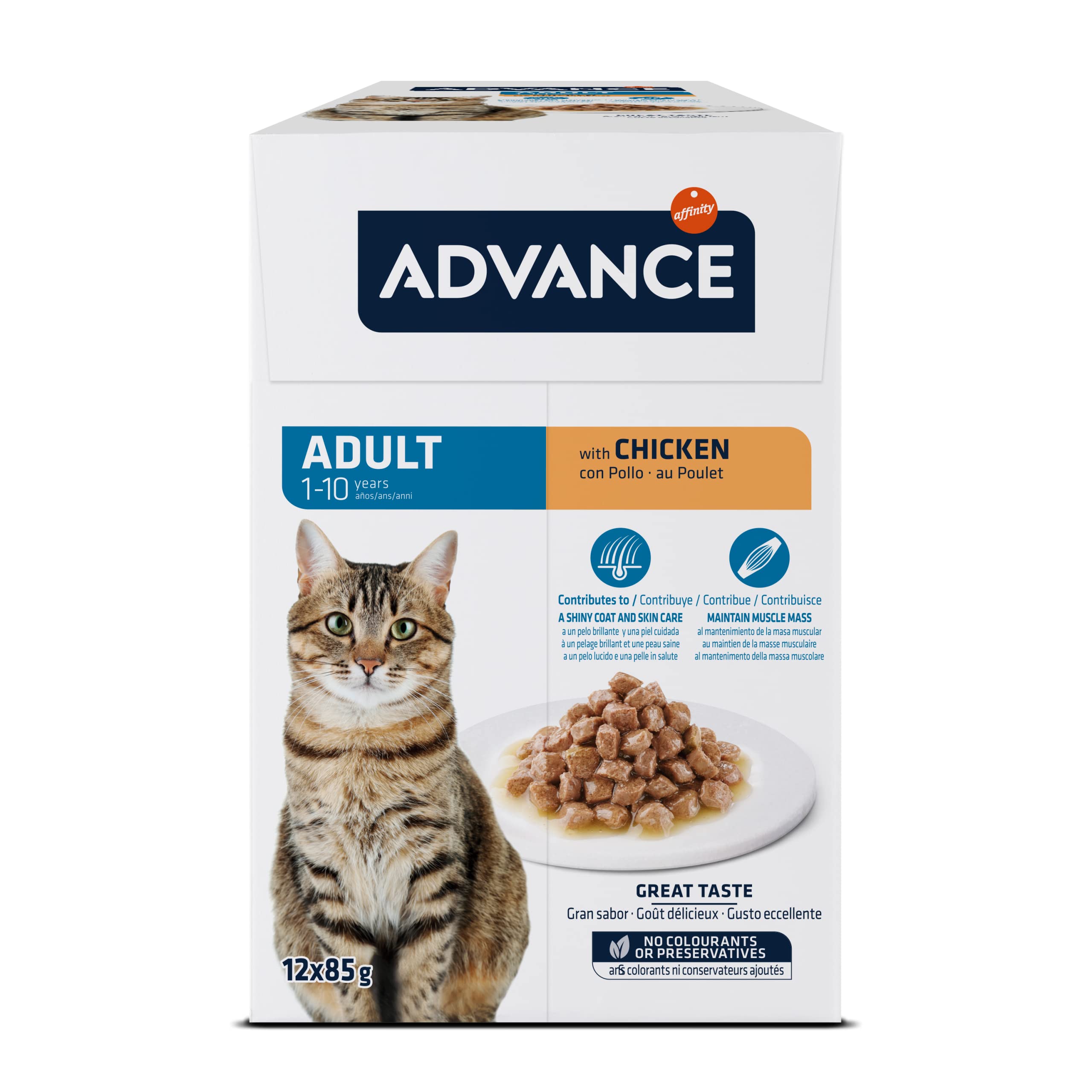 Advance | Nassfutter für kastrierte Katzen | Huhn | Multipack 12 x 85g – Ansicht 2