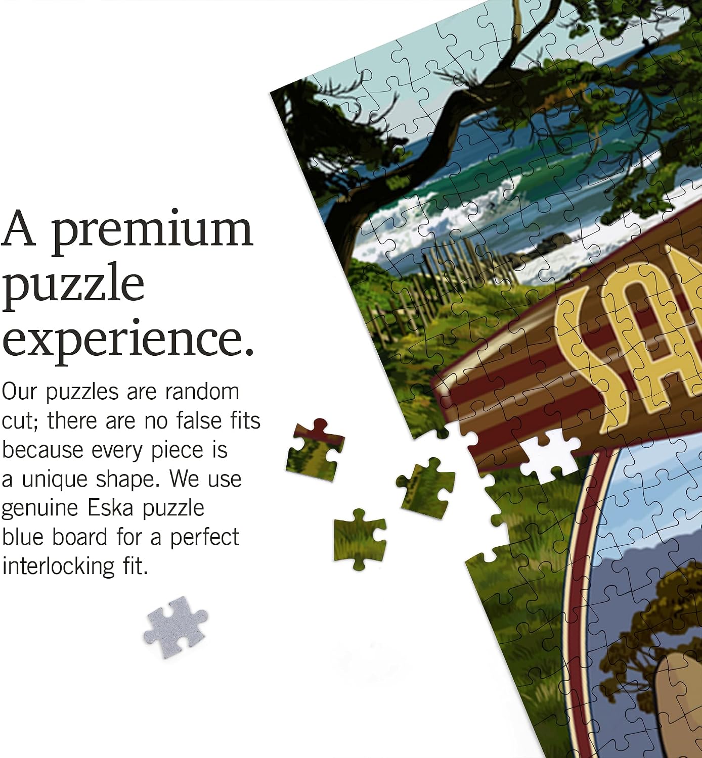 Santa Cruz, California, Scenes Montage (1000 Piece Puzzle, Challenging Jigsaw Puzzle for Adults, Made in USA)