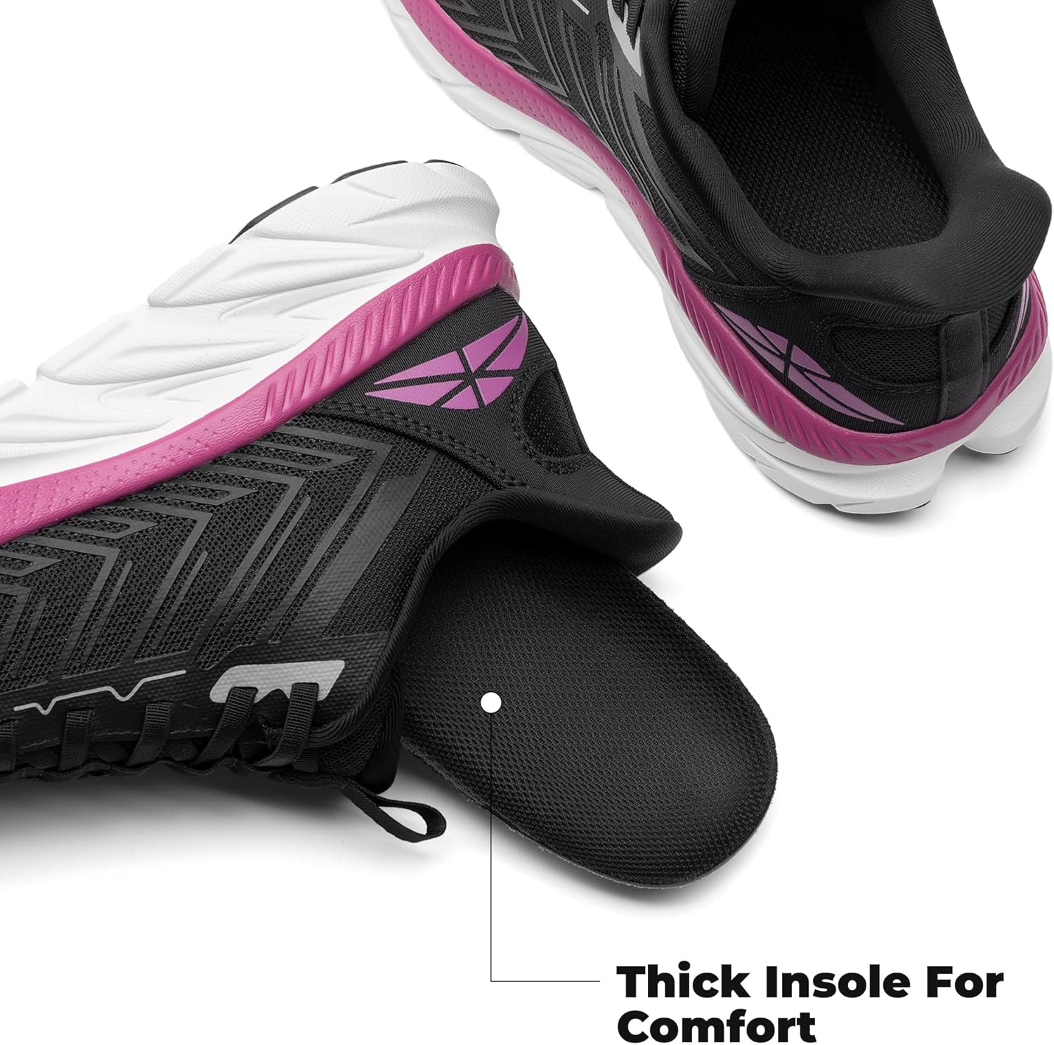 Women's Slip On Walking Shoes Running Comfortable Tennis Breathable Non Slip Athletic Gym Workout Cross Training Fashion Sneakers - Image 6