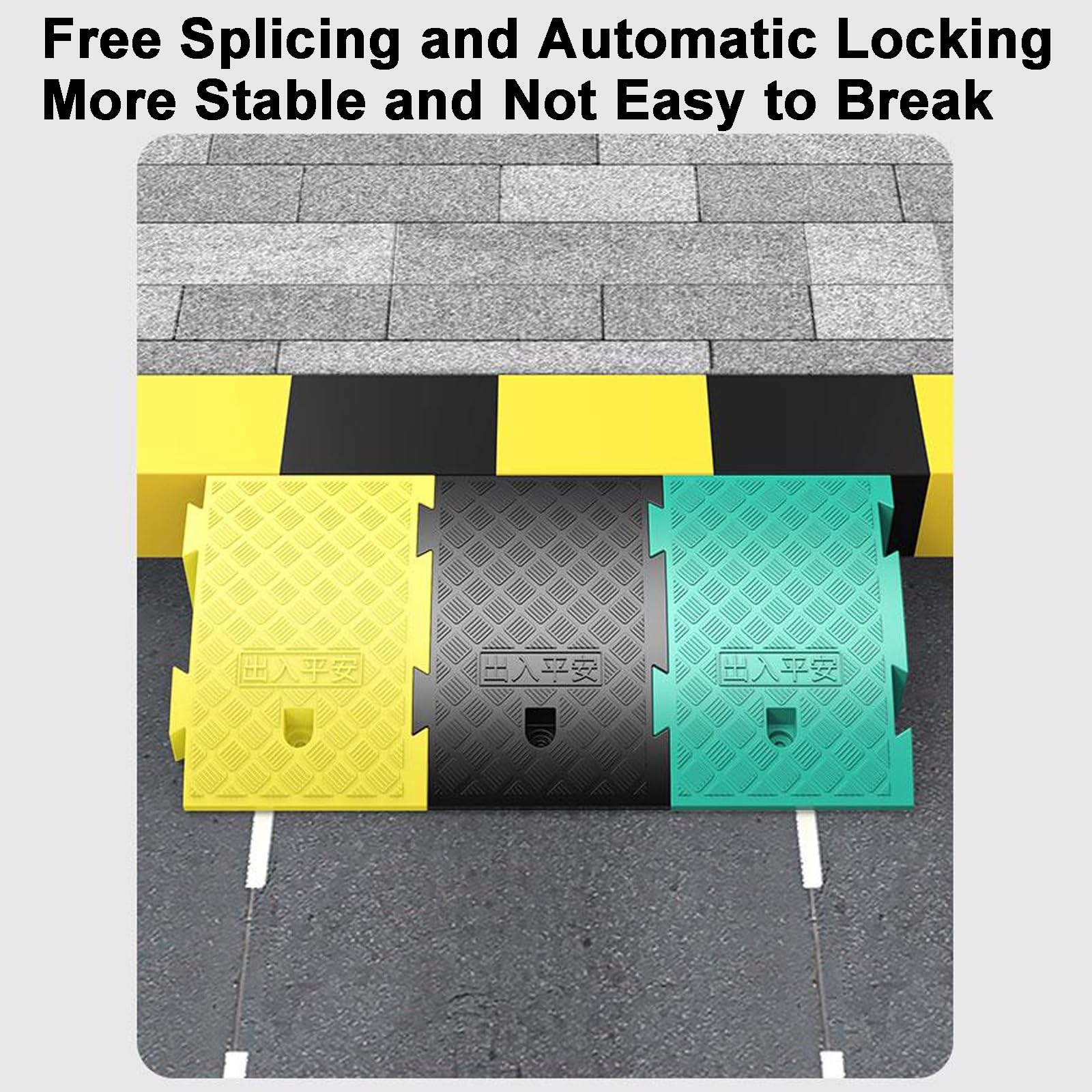 Rampas para Silla de Ruedas, Alfombrilla Portátil de Plástico con Superficie Texturizada, Rampa Antideslizante y Duradera para Coches(Black,25x45x19cm)
