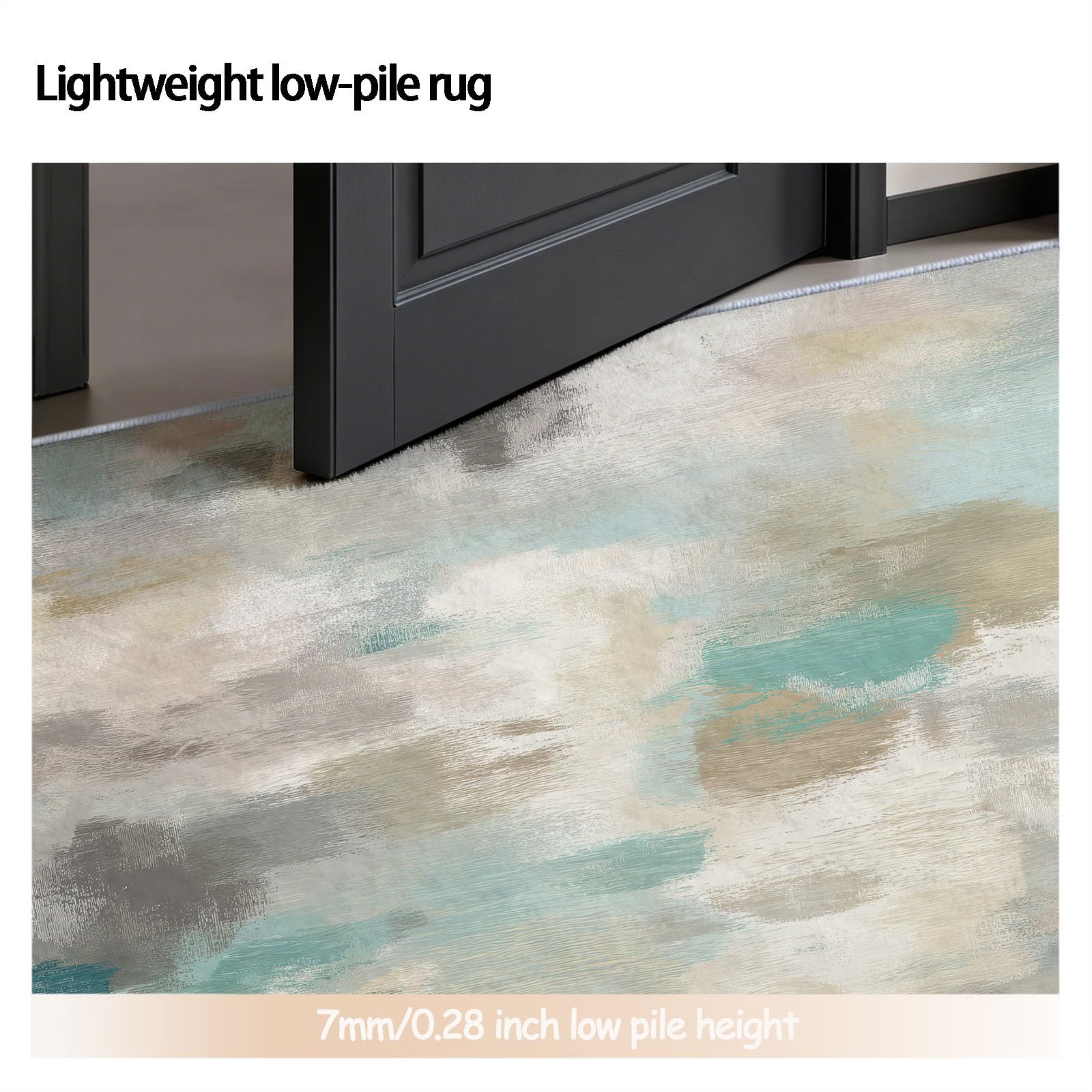 Okrągły dywan 120 cm Minimalistyczny Nordic Blue Canard Grey Kolorowe klocki Okrągły dywan, miękki, antypoślizgowy, nadający się do prania - Nadaje się do sypialni, wejścia, jadalni, pokoju rodzinnego