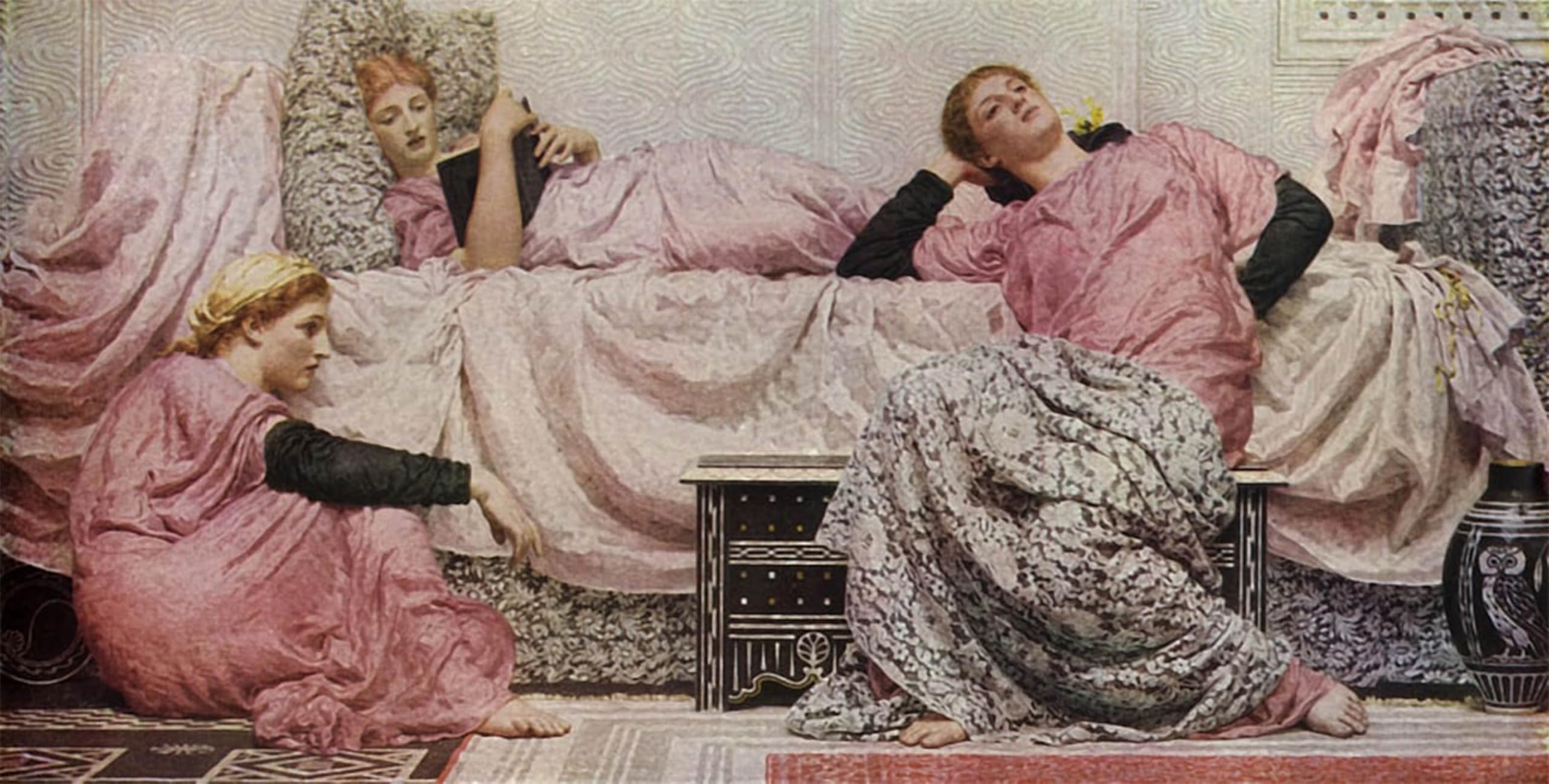 SERENDIPITP Vintage Wall Art Canvas Nordic Poster Canvas Print Picture Reading Aloud by Albert Moore Wall Art Poster for Home Decor 60x90cm