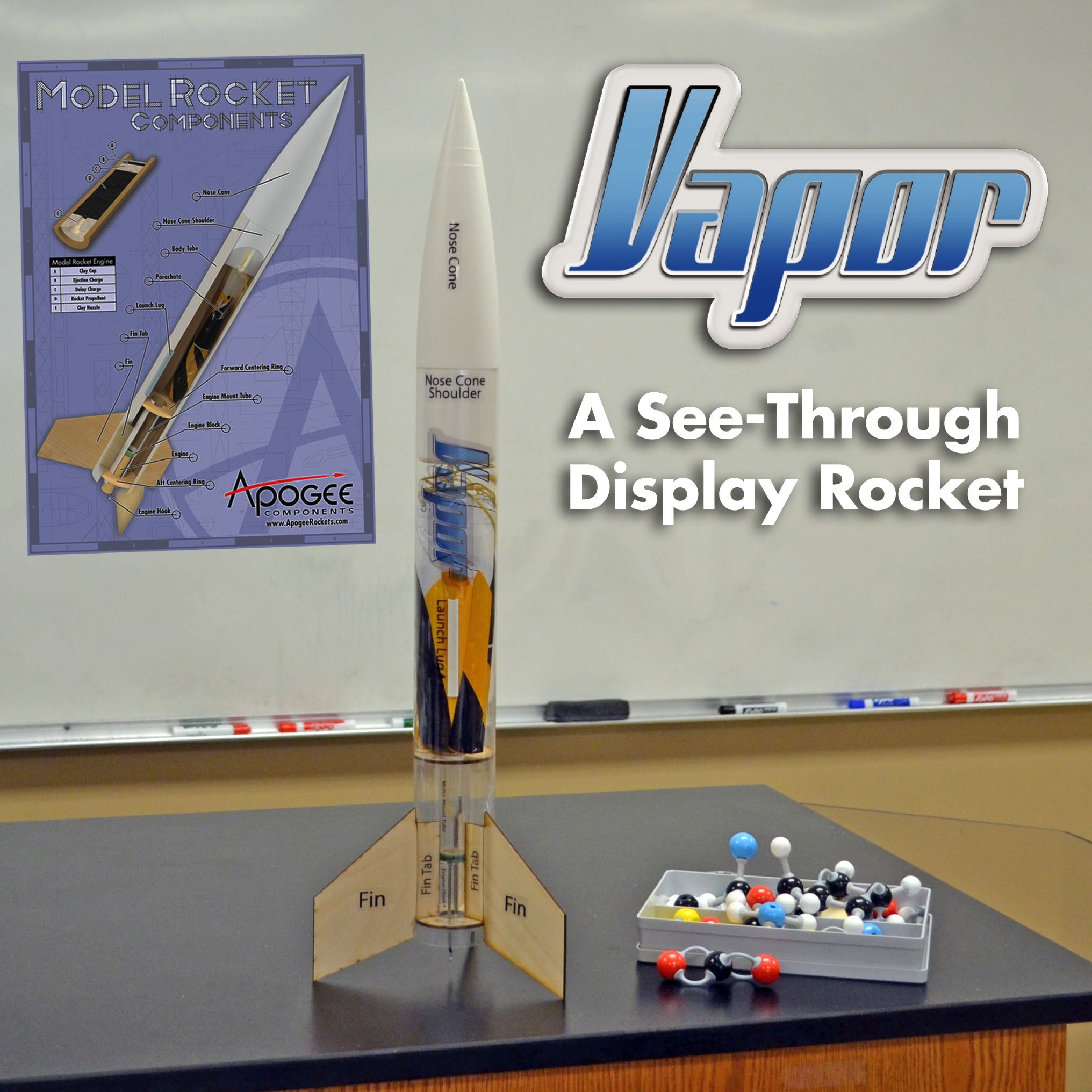 Amazon.com: Vapor See-Through Model Rocket : Arts, Crafts & Sewing