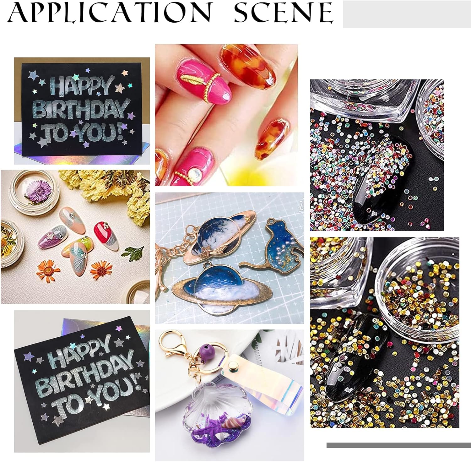 PH PandaHall 10000+ Resin Bubble Beads, 13 Color Mini Beads Iridescent Crystals Beads No Hole Mini Beads Glass Sand Beads for DIY Shaker Resin Mold Filler Jewelry Making UV Nail Decorations 0.7~3mm - Image 2