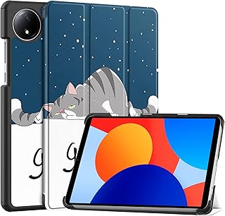 For Xiaomi Redmi Pad SE 8.7インチ ケース Xiaomi Redmi Pad SE 4G 8.7inch カバー 【Kibnco】軽量 薄型 耐衝撃 傷防止 PU レザー スマートカバー ハード 背面 三つ折り スタンド オートスリープ ウェイクアップ 機能 スマートケース (LM)