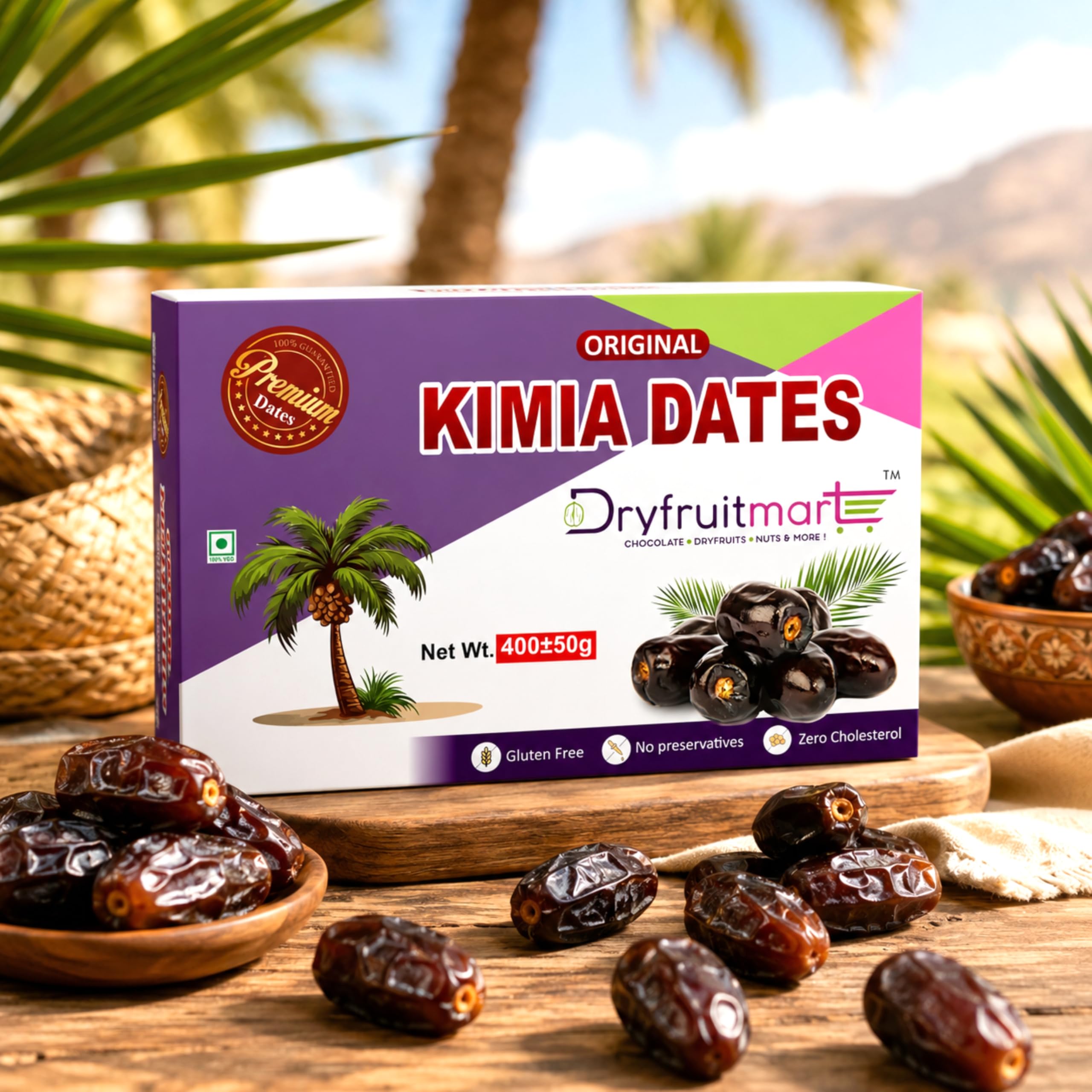 Dryfruit Mart Original Kimia Dates (khajoor), 400g | Soft Premium Khajoor for Instant Energy, Digestion & Bone Strength | 100% Natural, No Preservatives & Gluten Free (Pack Of 3) 2