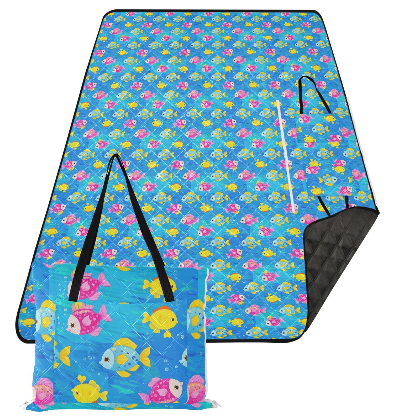 Oceano Animale Pesci Tropicali Blu Colorato Impermeabile Picnic Tavolo Resistente all'acqua Campeggio Partito Playmat Outdoor per Terra Coppie Regalo Manta de Playa Anti