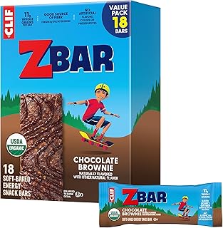 CLIF KID ZBAR - Organic Granola Bars - Chocolate Brownie - Non-GMO - Organic -Lunch Box Snacks (1.27 Ounce Energy Bars, 18...