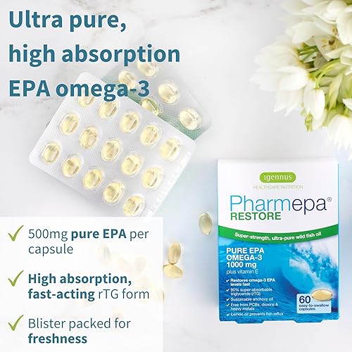 Miniatura 2 de Pharmepa Restore & Advanced - Paquete de péptidos de colágeno hidrolizados, 1000 mg de aceite de pescado puro EPA Omega-3 y polvo de proteína de