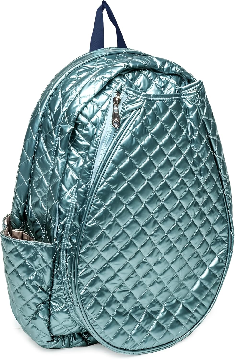 Glove It Women’s Quilted Tennis Racquet Backpack – Lightweight Padded Nylon Bag with Front Racquet Compartment, Side Pockets, Hidden Fence Hook & Reinforced Bottom
