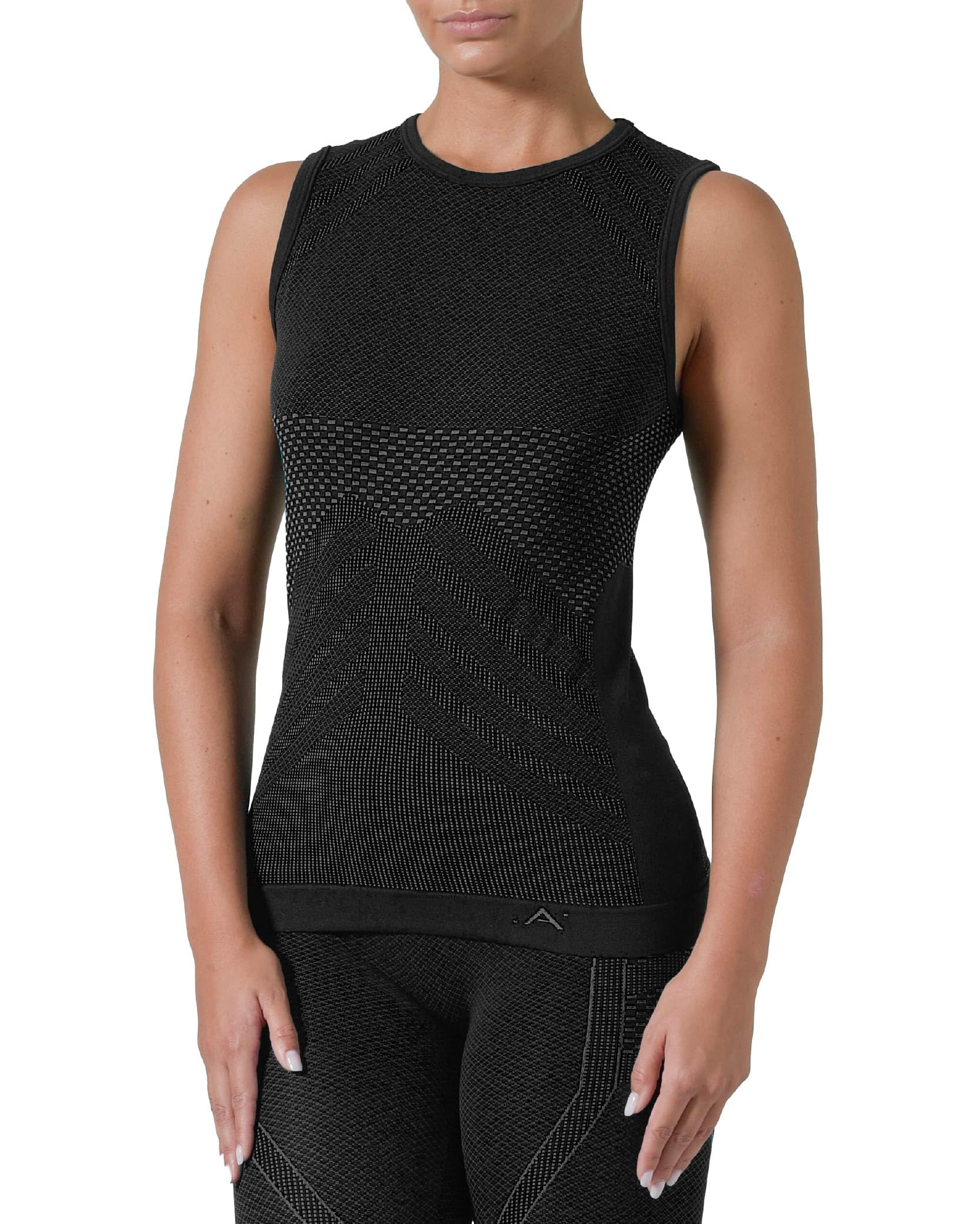 Risalti Maglia Termica Donna Smanicato Energy - Maglia Tecnica Donna Traspirante, Canotta Compressione, Intimo Termico Senza Etichette per Sci, Trekking, Running, Ciclismo - Made in Italy