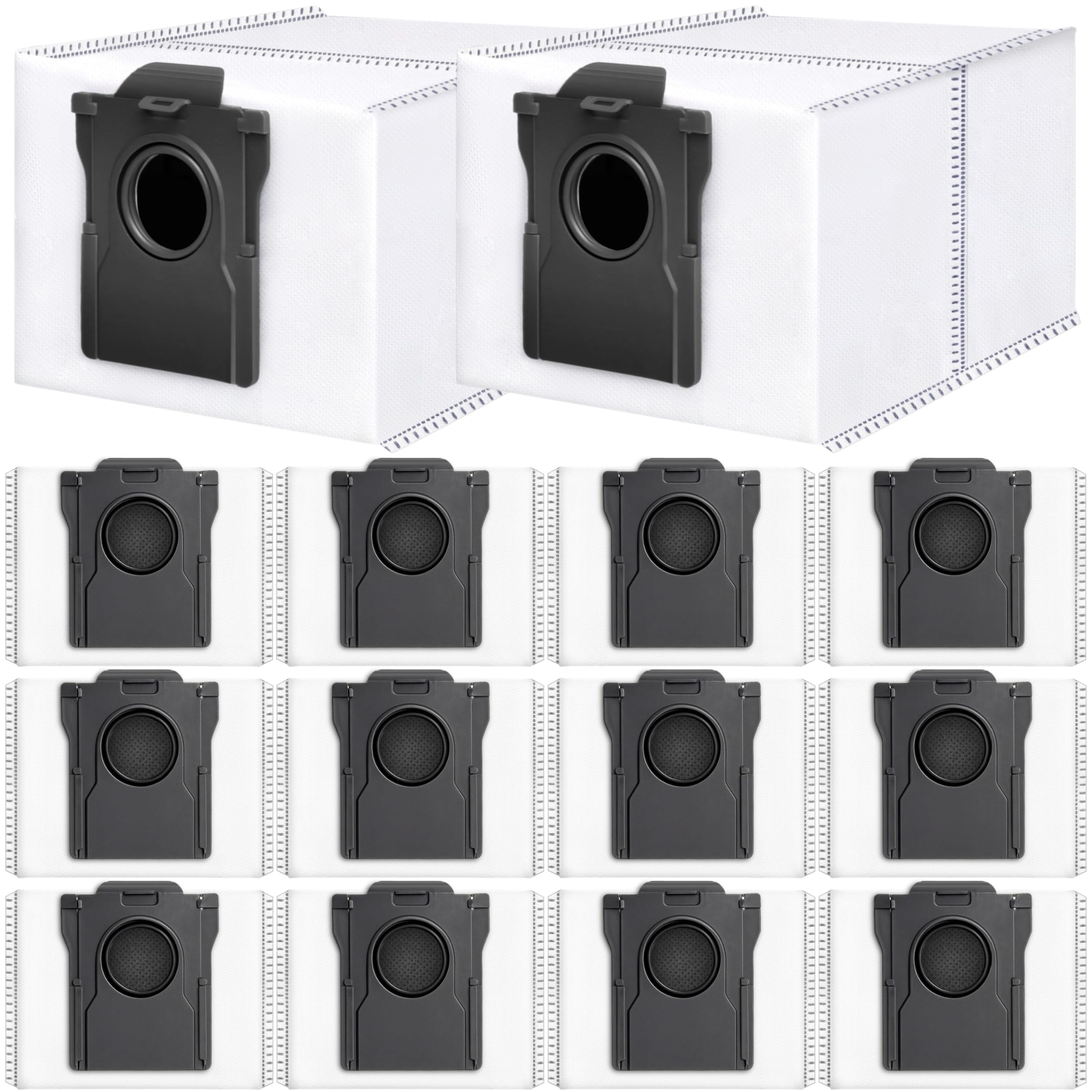 14Pcs Compatible with Dreame L10s Ultra Gen 2/X50 Ultra/L40 Ultra Robot Vacuum,3.2-Liter Large Capacity Activated Carbon Adsorptio Bags,Four-Layer Sealed Disposable dust bag,9 Week