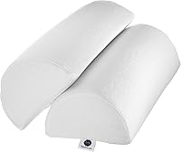 Vista 7 de AllSett Health Almohada de media luna grande para piernas, rodillas, parte inferior de la espalda y cabeza, almohada de apoyo lumbar para la cama