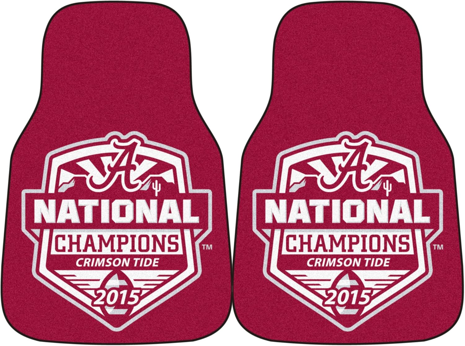 Alabama Crimson Tide 2016 NCAA Football Champions 2 Piece Car Floor Carpet Set