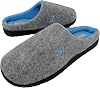 Dunlop Mens Slippers Loafers Casual Classic Plush Lined Mule Faux Fur Suede Comfy Soft Fluffy Closed Toe Memory Foam Warm Lined Winter Slip On House Slipper Rubber Sole Indoor Outdoor Shoes