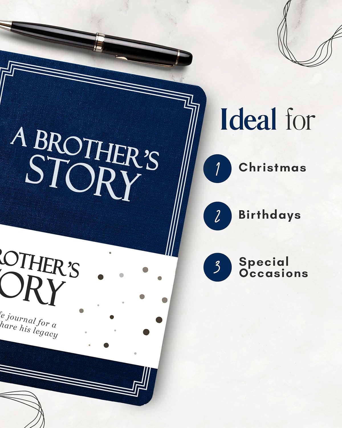 Brother's Life Story Journal (Hardcover): A Meaningful Keepsake for Brother to Share His Journey & Memories, Book Includes 250+ Prompt Questions, Sentimental Gift for Father's Day, Birthday, Christmas - Image 5