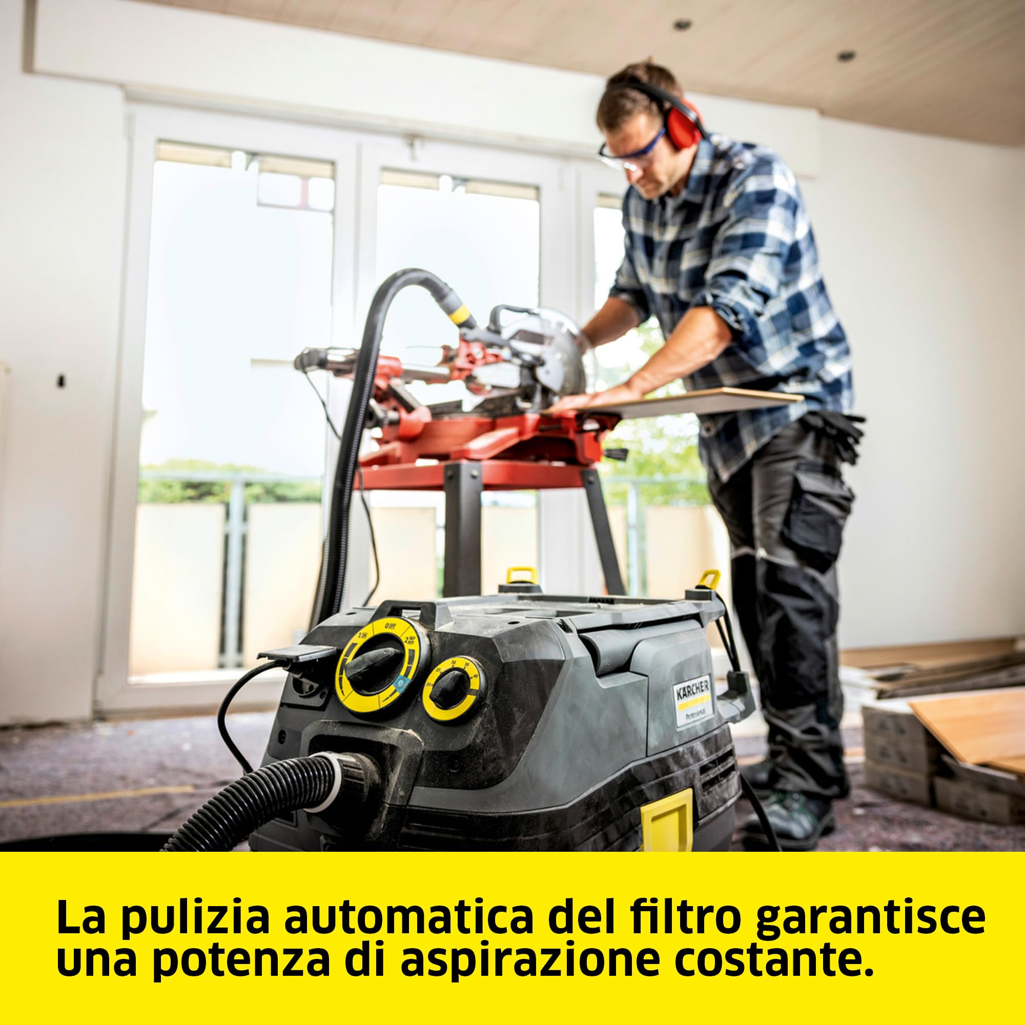 KÄRCHER aspiratore solidi-liquidi NT 30/1 Tact Te M, 1380 W, contenitore: 30 l, tubo di aspirazione da 4 m, ugello pavimento bagnato/asciutto (360 mm), bocchetta fessure, presa elettroutensile