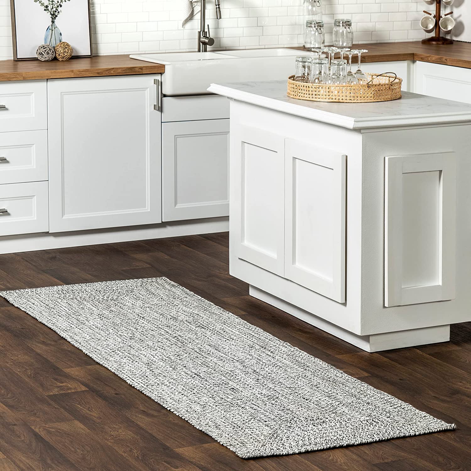 Shetherug Pure Cotton Braided Multi Color Rope Reverseble Rug/Carpet, Increase The Beauty of The Bedroom, Dinning Room, Guest Room, Hall, Study Room Kids Room Etc.