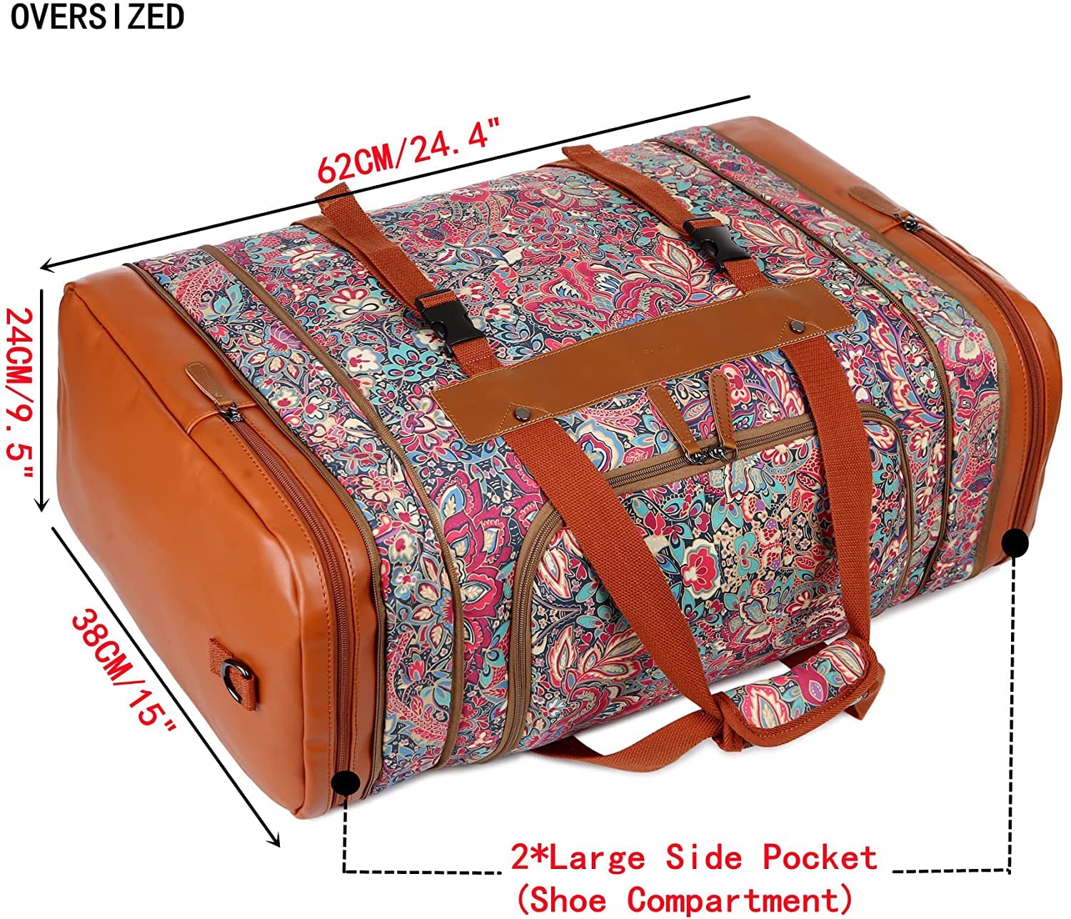 BAOSHA Damas Weekender Bolsa de viaje Mujeres Viaje Duffle Bag Bolsa de Noche para Fin de Semana Noche HB-03, Hs, Casual