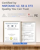 Vista 3 de Waterdrop Sistema de ósmosis inversa de pH mineral alcalino X12, certificado NSF/ANSI 42 y 58 y 372, filtro de agua RO de 1200 GPD, sistema