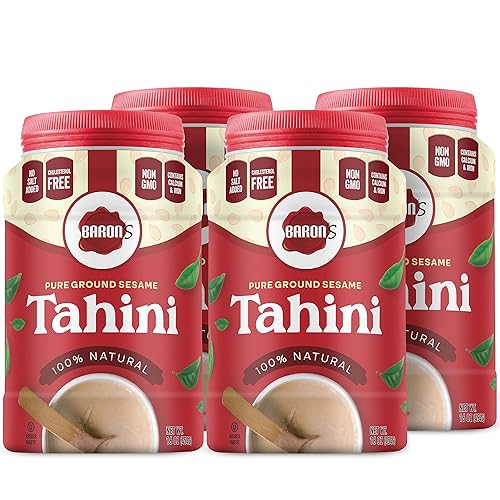 Sésamo molido puro Tahini de Barons 100 kosher tarros de 16 onzas
