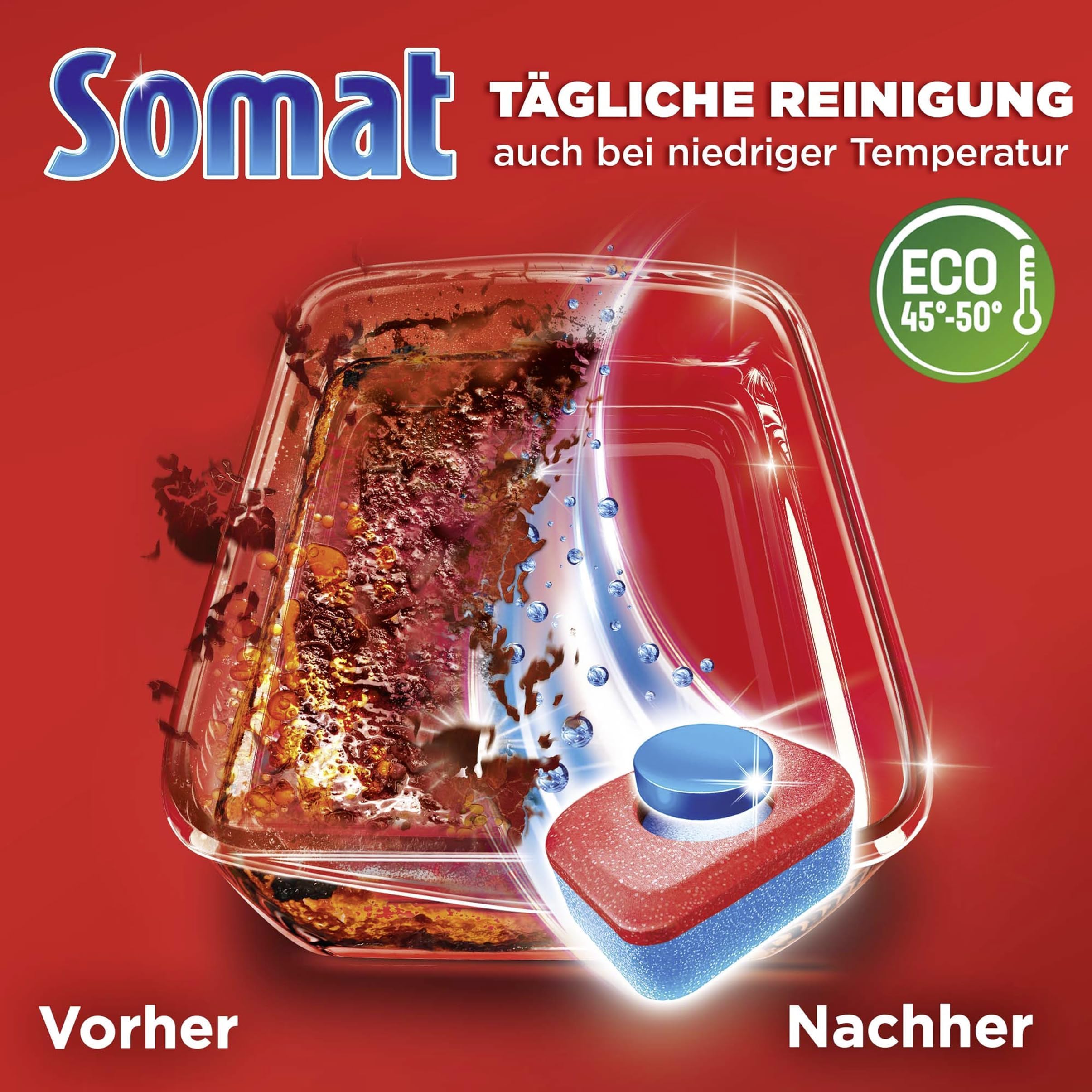 Somat All in 1 Spülmaschinen Tabs (6 x 100 Tabs), Geschirrspül Tabs für strahlende Sauberkeit auch bei niedrigen Temperaturen, kraftvoll gegen Eingetrocknetes