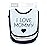 Hudson Baby Unisex Baby Fiber Filled Drooler Bibs 3pk, I Love Mommy Lt. Blue, One Size