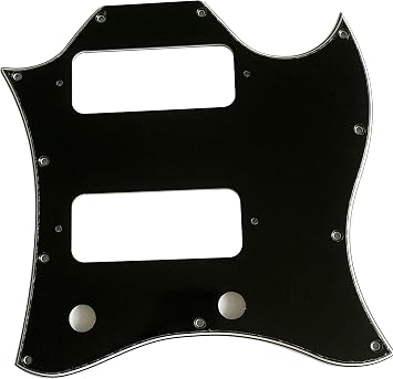 Guitar Parts For SG Full Face Style With P90 Humbucker Guitar Pickguard 4 Ply Black