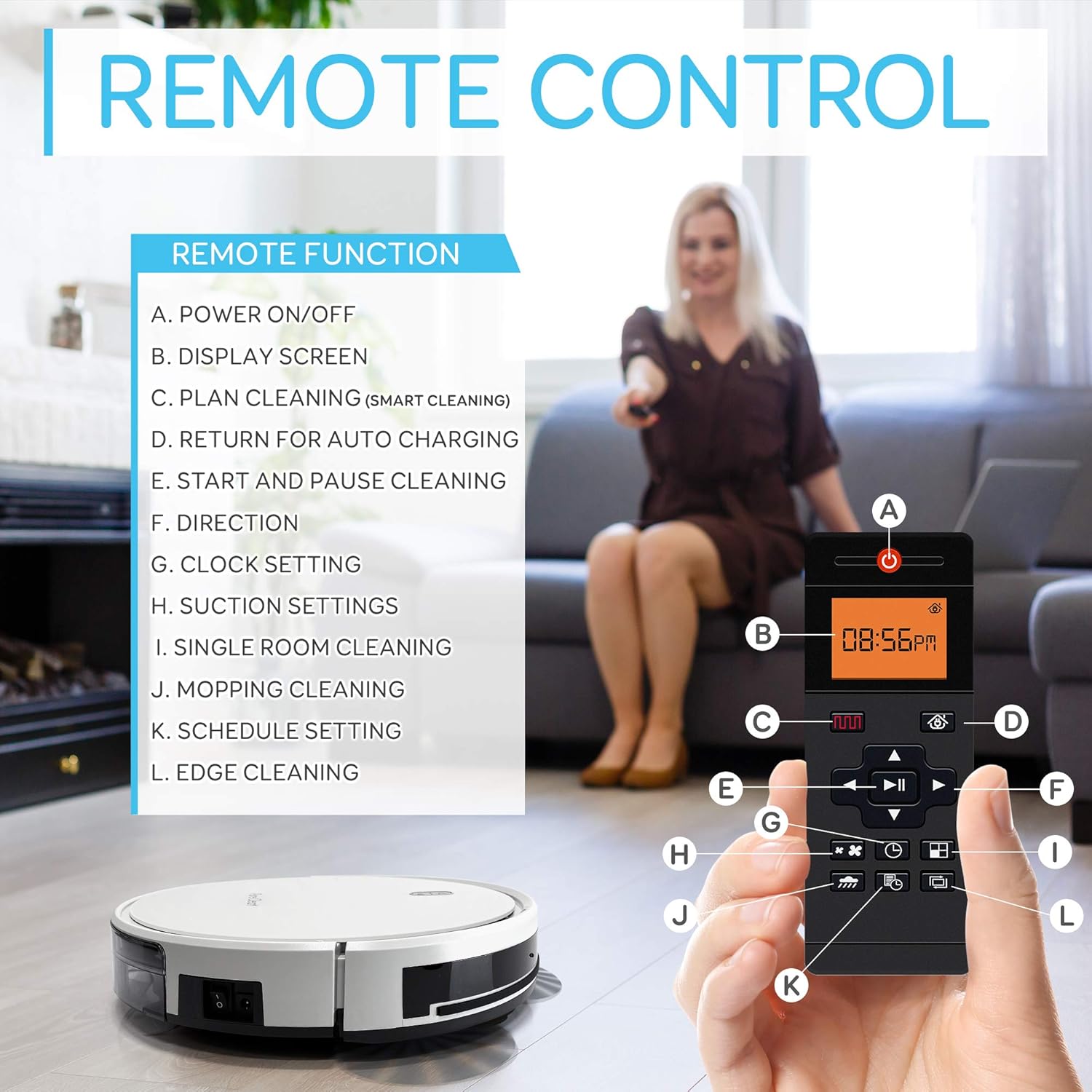 Robot Vacuum and Mop Combo Robotic Floor Cleaner Machine Automatic Cleaning Robo Vac Mopping Aspiradora Smart App Alexa Gyroscope Navigation Technology for Home Carpet Hard Wood Tile Pet Hair: Industrial & Scientific