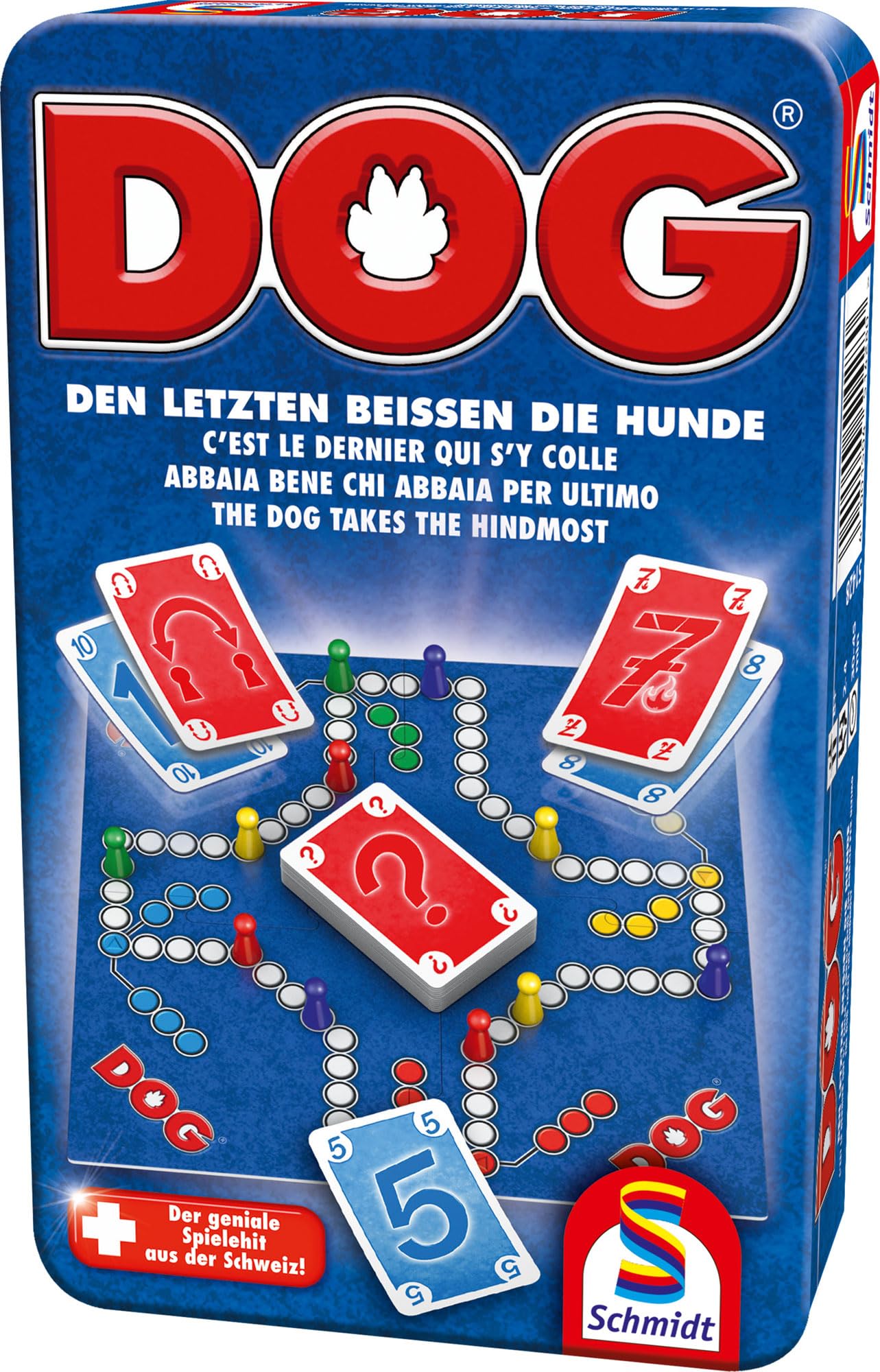 Schmidt Spiele 51428 Dog Bring Me with Game in Metal Tin Colourful