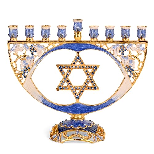Hanukkah Menorah - Fits All Standard Chanukah Candles - Modern