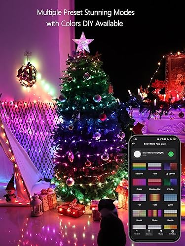Miniatura 3 de ODEETRONIC Luces de Navidad inteligentes RGB  66 pies 200 luces LED que cambian de color, cadena de luces de Halloween funciona con AlexaGoogle