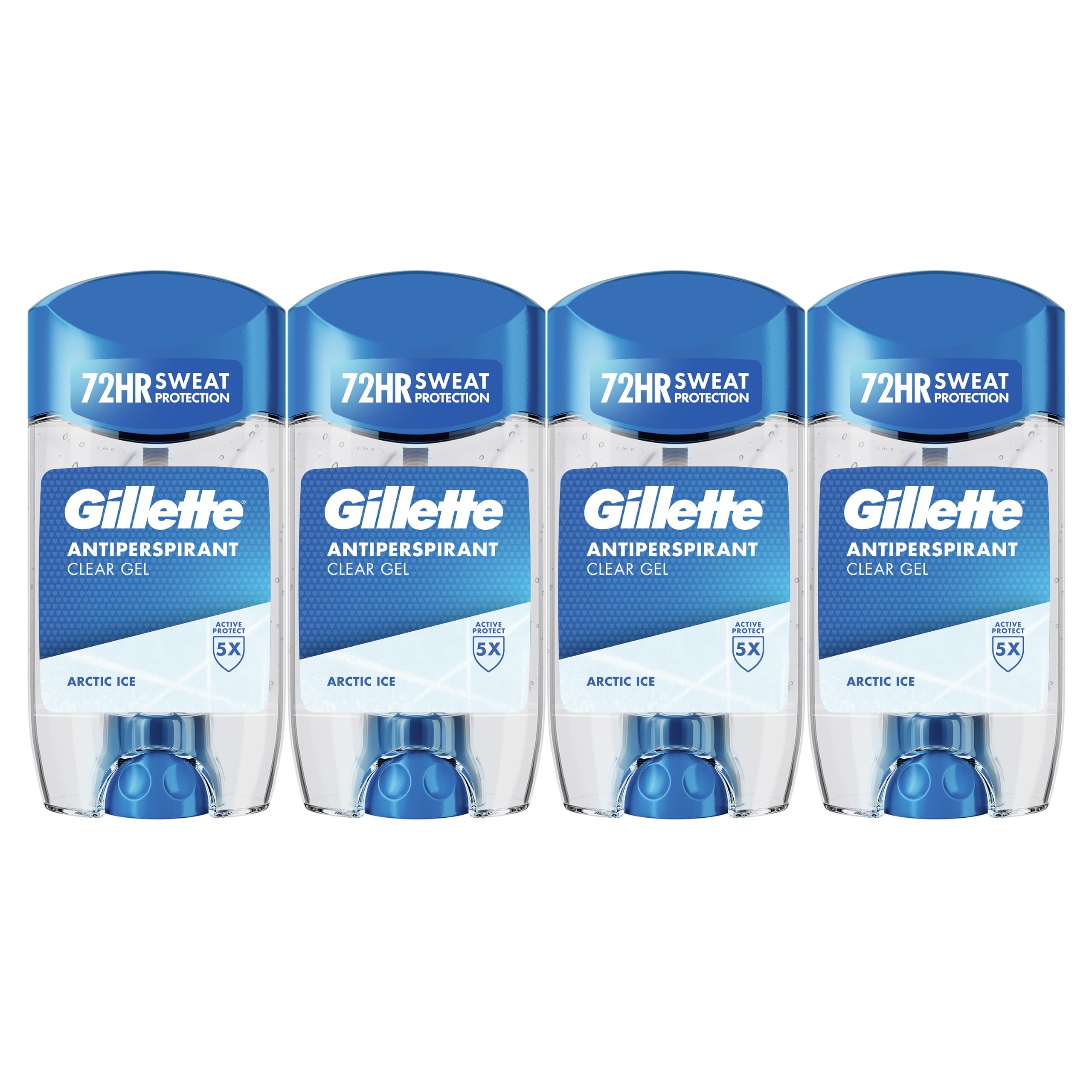 Gillette Clear Gel Artic Ice Antitranspirante Y Desodorante Hombre 4x70ml en oferta en Amazon