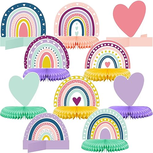 Miniatura 8 de 10 piezas de decoración de fiesta Candyland Candyland Centros de mesa Candyland Decoraciones de mesa Candyland Honeycomb Centros de mesa Candyland