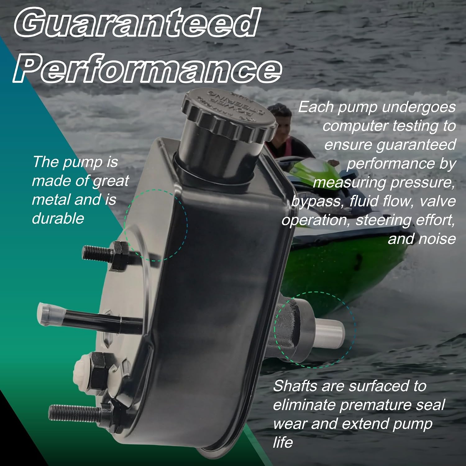 0982576 Boat Power Steering Pump for Penta and OMC Corbra Stern Drive 2.3-8.2 L Marine Engines 3850491 3850492 0983791