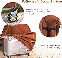 Vista 3 de NettyPro Cubierta para parrilla de gas de 52 pulgadas, 2-3 quemadores 600D, resistente al agua, cubierta para barbacoa al aire libre para Weber