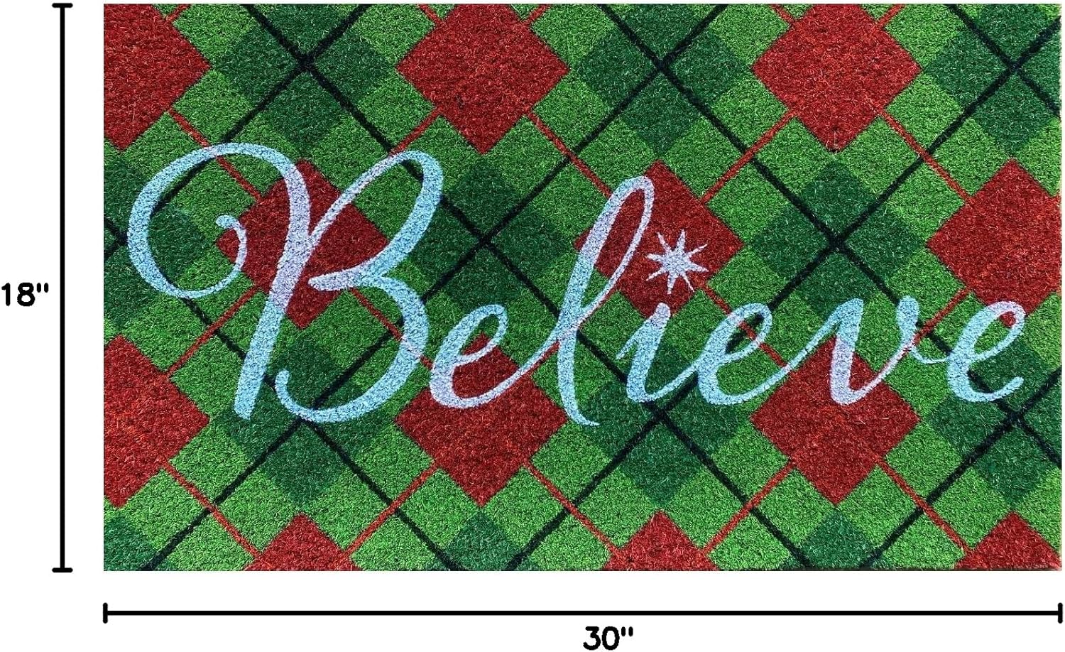 Briarwood Lane Believe Christmas Coir Doormat