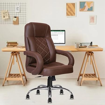 beAAtho® Rio Ergonomic Leatherette Executive High Back Revolving Desk Office Chair with 3 Years Warranty (Multi Color Options)
