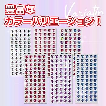 Amazon.co.jp: ラインストーンシール デコシール ローズレッド