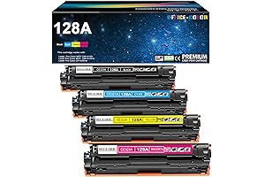 100% Compatible 128A Toner Cartridges 4-Pack for HP Laserjet Pro CP1525nw CM1415fnw CM1415fn