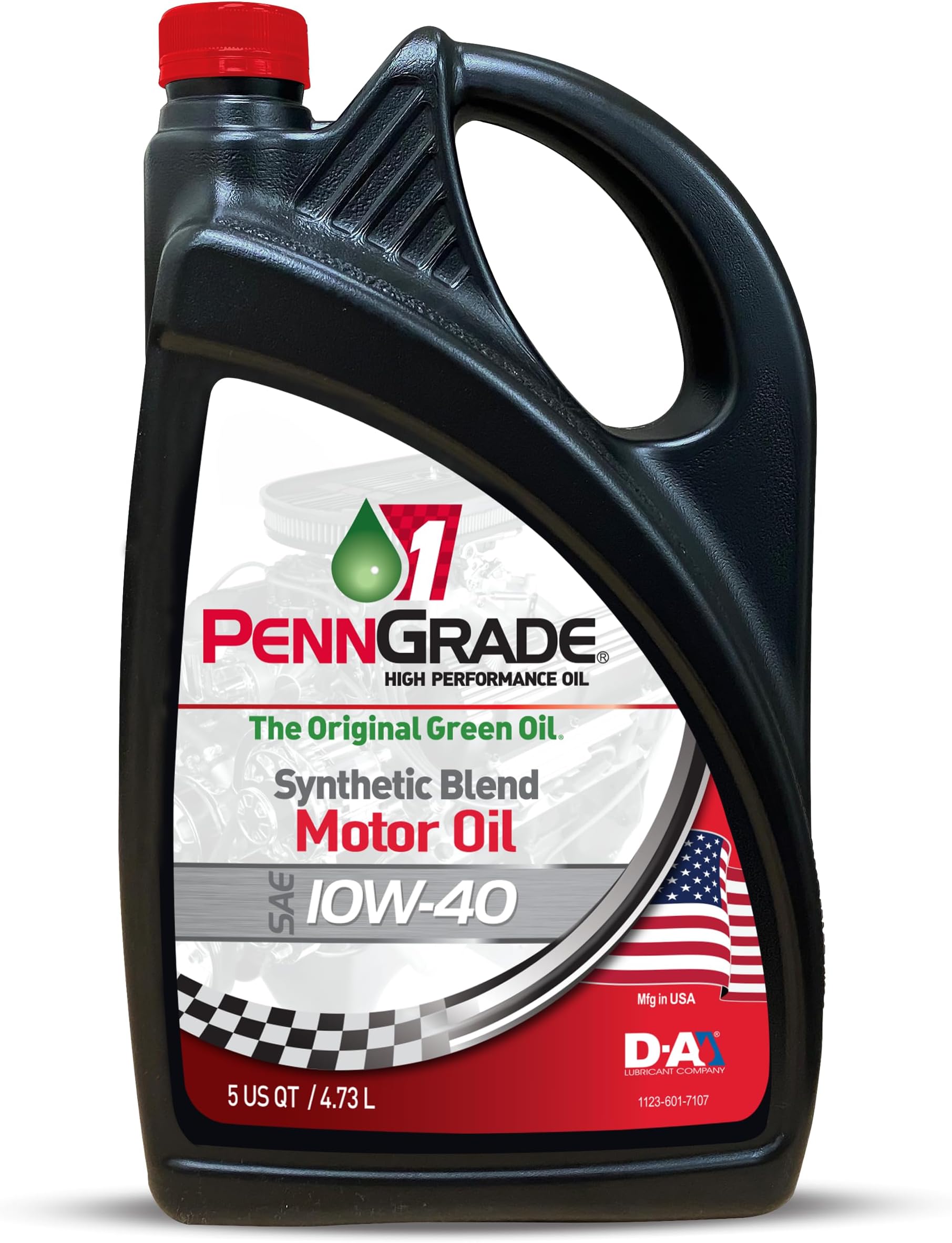 PENN GRADE 1, 71440, Synthetic Blend High Performance Oil SAE 10W-40, 5 Quart