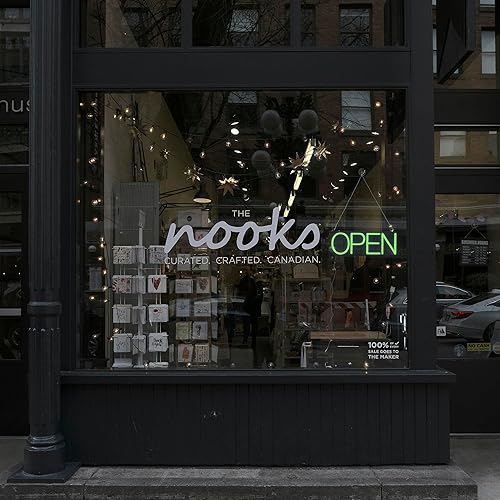 Miniatura 3 de Letrero de apertura LED de neón de 20 x 7 pulgadas con control remoto, letrero de apertura con luz eléctrica para tienda de negocios, con cadena