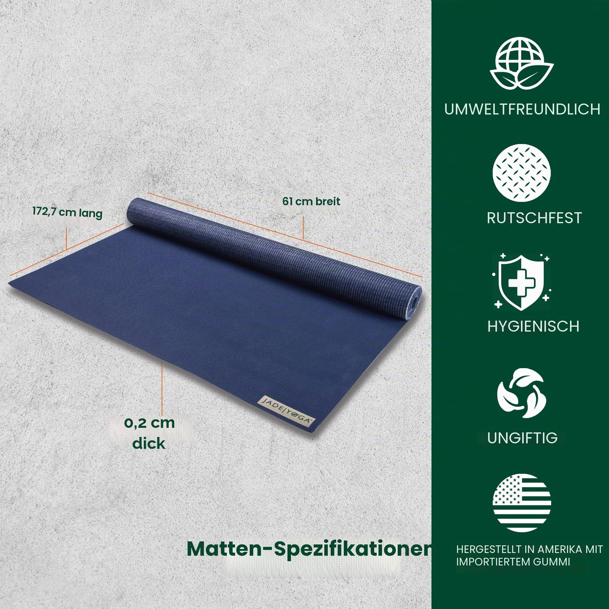 Jade Yoga Voyager Yogamatte, 1,6 mm