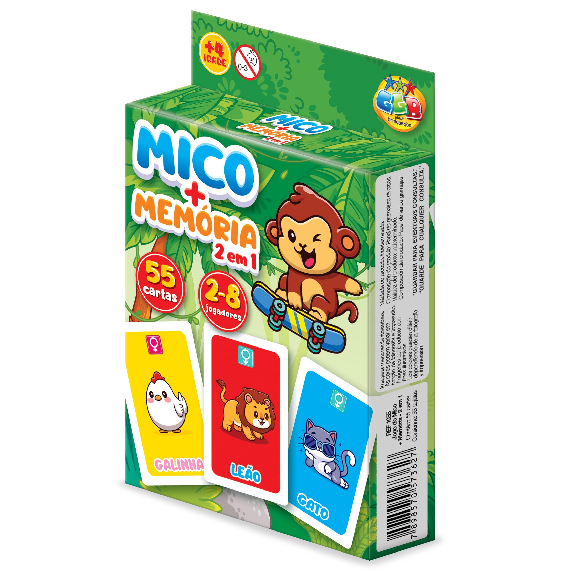 Jogo do Mico + Memória GGB Plast | Amazon.com.br