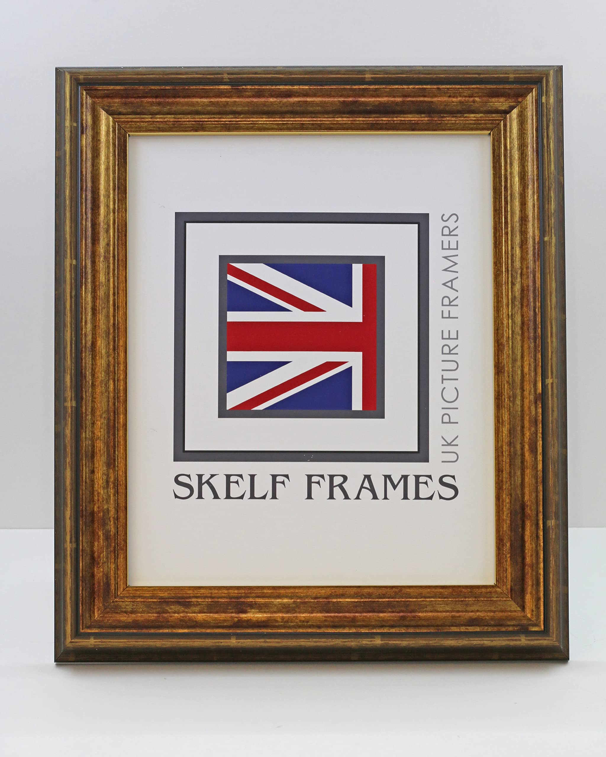 Skelf Frames Gold Antique Picture Photo Frame With Glass (A4)